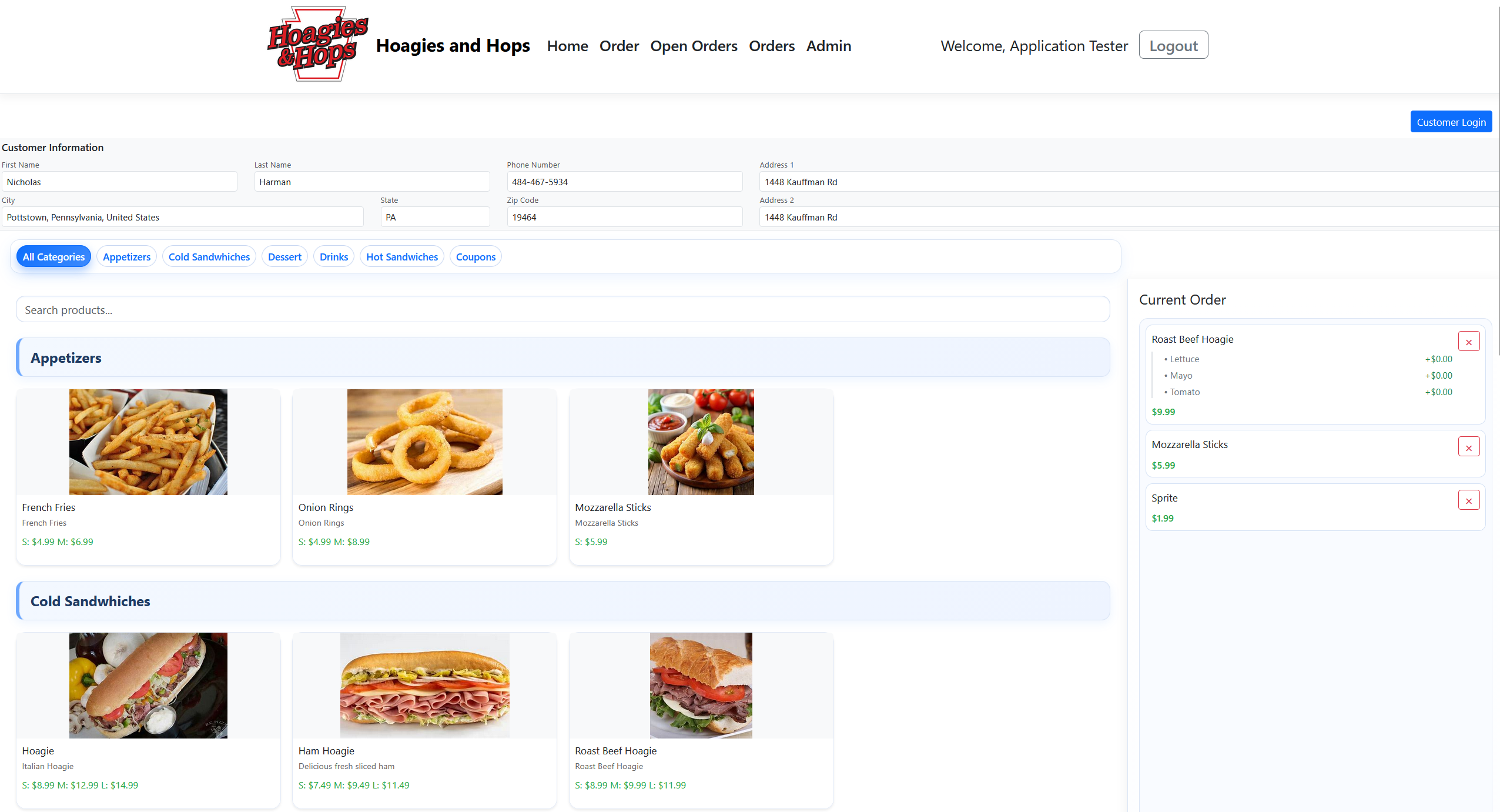 POSiTura order management screen