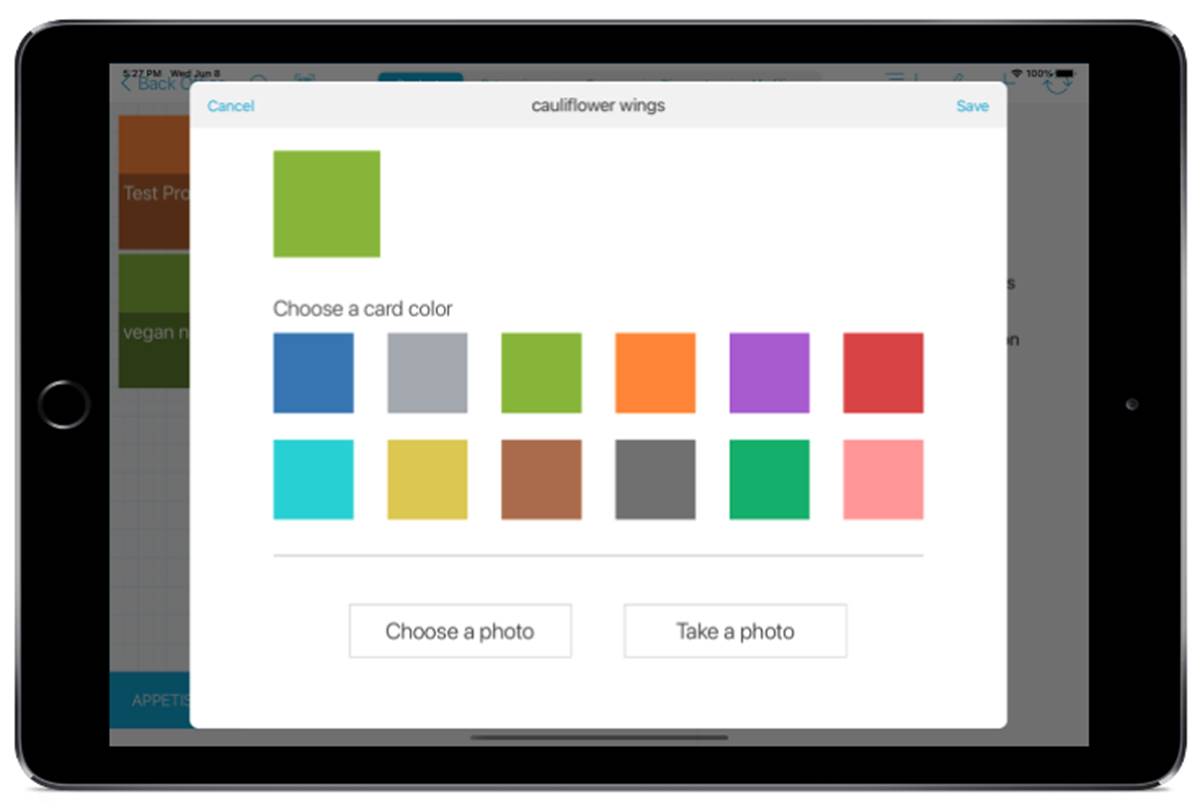 smart device showing the product image editor screen.